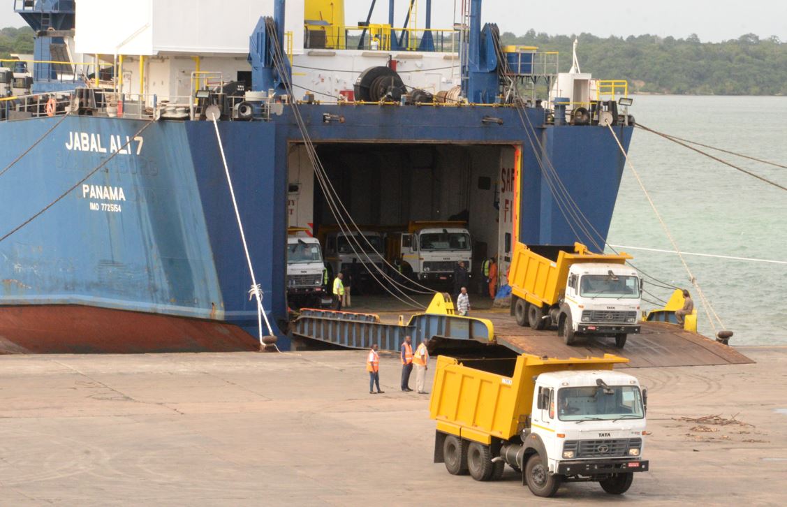 Jabal Ali discharging motor vehicles at the Port of Mombasa